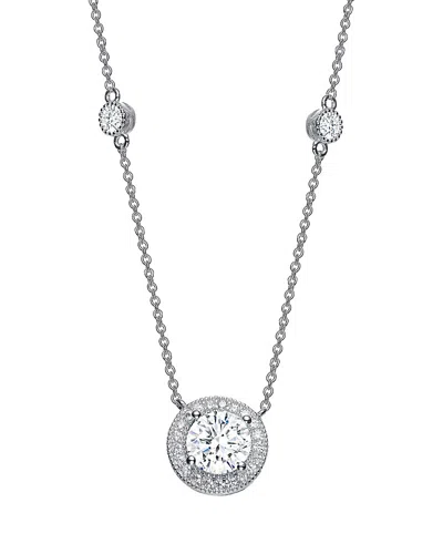 Genevive 14k Rose Gold Vermeil Necklace In Silver