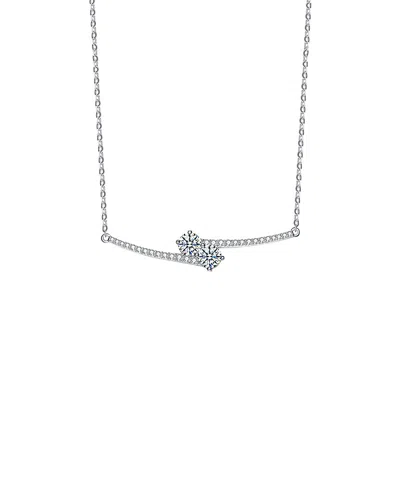 Genevive 14k Rose Gold Vermeil Necklace In Silver