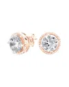 Genevive 14k Rose Gold Vermeil Plated Studs