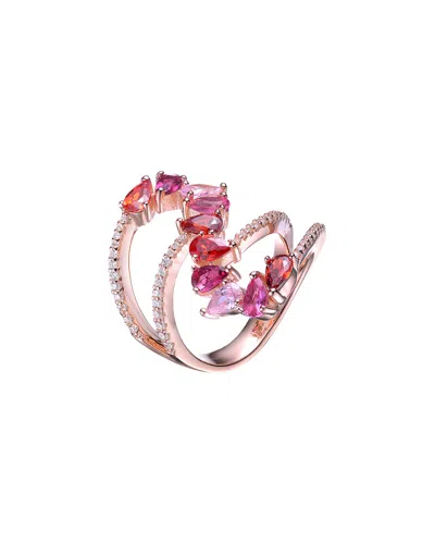 Genevive 14k Rose Gold Vermeil Ring In Multi