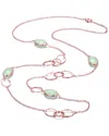 Genevive 14k Rose Over Silver Cz 30in Necklace