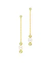 Genevive 18k Over Silver 5.5mm Freshwater Pearl Earrings