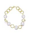 Genevive 18k Over Silver Cz Bracelet