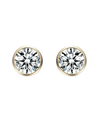 GENEVIVE GENEVIVE 18K OVER SILVER CZ STUDS