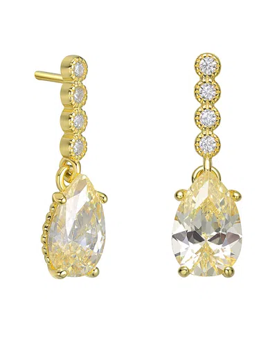 Genevive 18k Over Silver Earrings In Gold