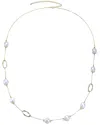 Genevive 18k Over Silver Freshwater Pearl Necklace