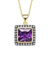 Genevive 18k Over Silver Pendant Necklace
