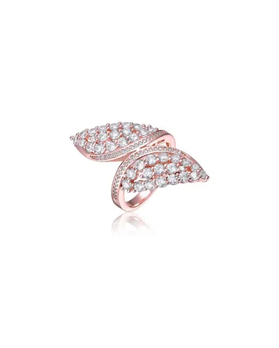 Genevive 18k Rose Gold Plated Cz Ring