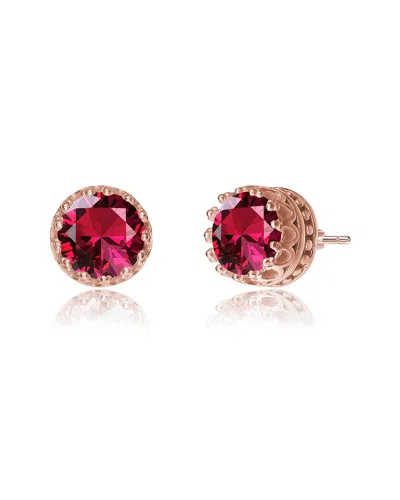 Genevive 18k Rose Gold Plated Earrings