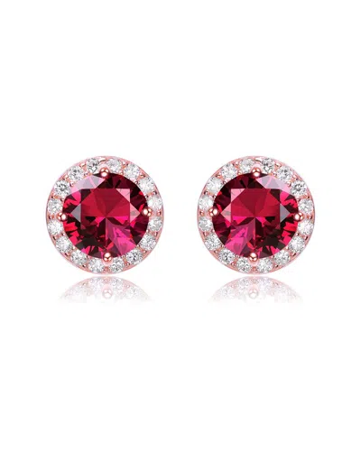 Genevive 18k Rose Gold Plated Earrings