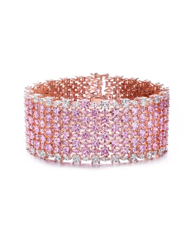 Genevive 18k Rose Gold Vermeil Cz Bracelet