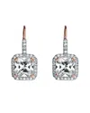 Genevive 18k Rose Gold Vermeil Cz Drop Earrings