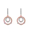 Genevive 18k Rose Gold Vermeil Cz Drop Earrings