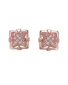 Genevive 18k Rose Gold Vermeil Cz Drop Earrings