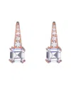 Genevive 18k Rose Gold Vermeil Cz Drop Earrings