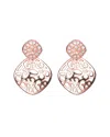 Genevive 18k Rose Gold Vermeil Cz Drop Earrings