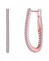Genevive 18k Rose Gold Vermeil Cz Earrings