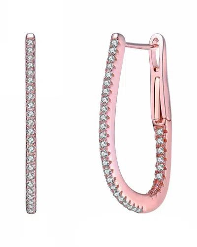 Genevive 18k Rose Gold Vermeil Cz Earrings
