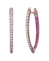 Genevive 18k Rose Gold Vermeil Cz Earrings