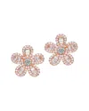 Genevive 18k Rose Gold Vermeil Cz Earrings