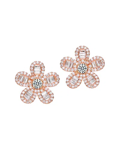 Genevive 18k Rose Gold Vermeil Cz Earrings