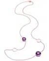 Genevive 18k Rose Gold Vermeil Cz Necklace