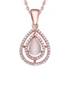Genevive 18k Rose Gold Vermeil Cz Pendant