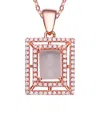 Genevive 18k Rose Gold Vermeil Cz Pendant