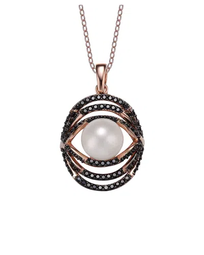 GENEVIVE GENEVIVE 18K ROSE GOLD VERMEIL CZ PENDANT
