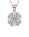 Genevive 18k Rose Gold Vermeil Cz Pendant
