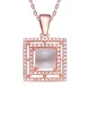 Genevive 18k Rose Gold Vermeil Cz Pendant
