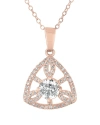 Genevive 18k Rose Gold Vermeil Cz Pendant
