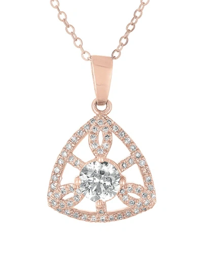 Genevive 18k Rose Gold Vermeil Cz Pendant