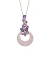 Genevive 18k Rose Gold Vermeil Cz Pendant Necklace