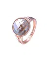 Genevive 18k Rose Gold Vermeil Cz Ring