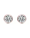 Genevive 18k Rose Gold Vermeil Cz Studs