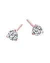 Genevive 18k Rose Gold Vermeil Cz Studs