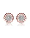 Genevive 18k Rose Gold Vermeil Cz Studs