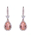 Genevive 18k Rose Gold Vermeil Drop Earrings