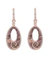 Genevive 18k Rose Gold Vermeil Drop Earrings