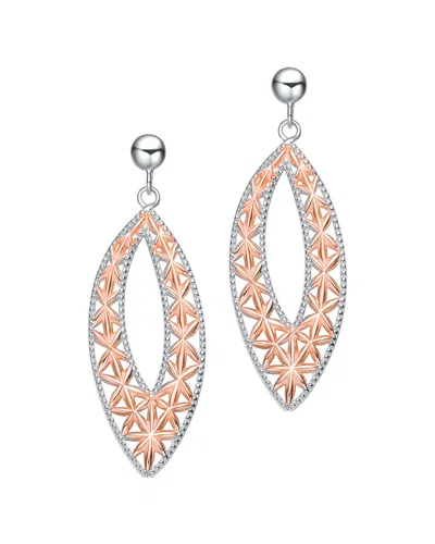 Genevive 18k Rose Gold Vermeil Earrings In Pink