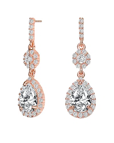 Genevive 18k Rose Gold Vermeil Earrings