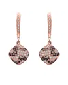 Genevive 18k Rose Gold Vermeil Earrings
