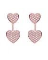 Genevive 18k Rose Gold Vermeil Earrings
