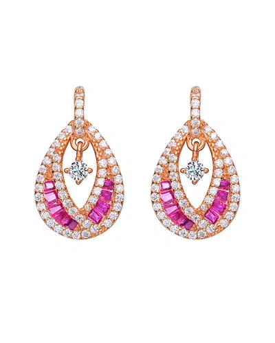 Genevive 18k Rose Gold Vermeil Earrings