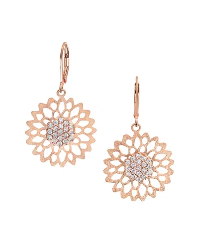 Genevive 18k Rose Gold Vermeil Earrings