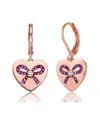 Genevive 18k Rose Gold Vermeil Earrings