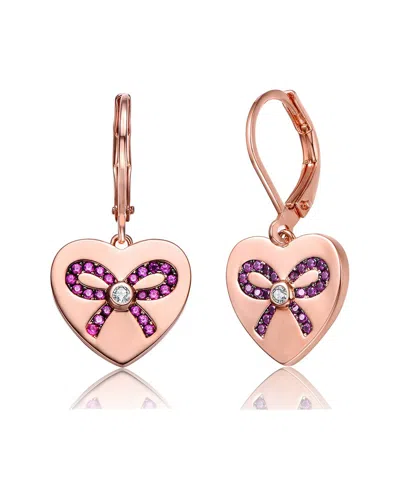 Genevive 18k Rose Gold Vermeil Earrings