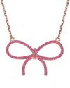 Genevive 18k Rose Gold Plated Heart Necklace