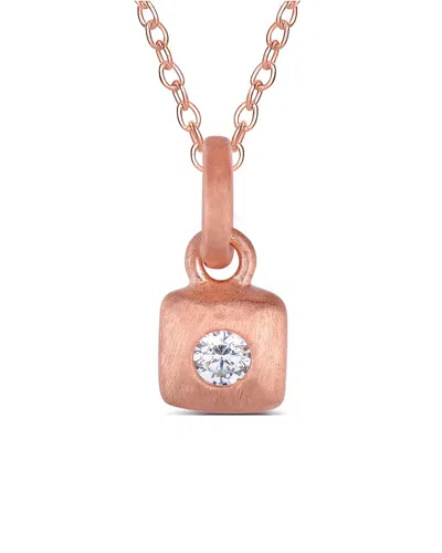 Genevive 18k Rose Gold Vermeil Pendant Necklace